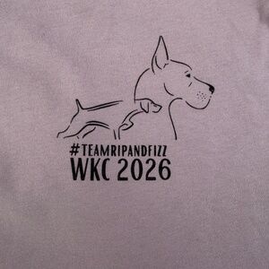 Team Rip and Fizz Fundraising tees for AKC dogs to WESTMINSTER Kennel Club 2026
